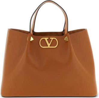 Valentino Garavani Vlogo Signature Medium Leather Tote