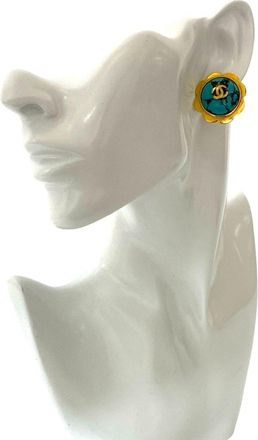 Chanel gold gold Plating Clip Earrings (Pre-Owned)