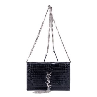 Saint Laurent Pre-owned Womens Kate Tassel Shoulder Bag - Black - One Size