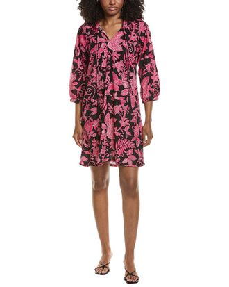 Johnny Was Tassel Linen-Blend Dress