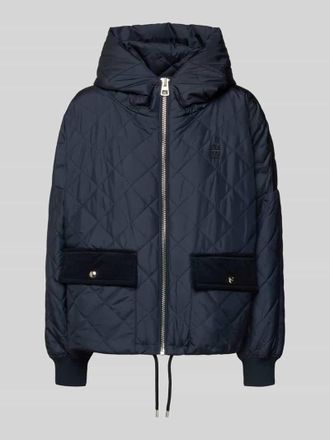 Marc O'Polo Oversized Steppjacke mit Kapuze in Marine, Gr&ouml;&szlig;e 40