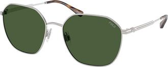 Polo Ralph Lauren PH3160 942371 Mens Sunglasses Silver Size 56