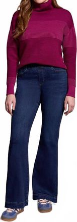 Tribal Audrey Boundless Stretch Denim Pull On Flare Jeans In Blue