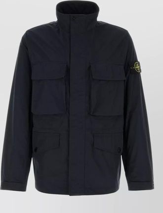 Stone Island polyester jacket high collar long sleeves