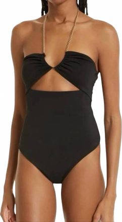 Alice & Olivia Sariya Cutout Bodysuit In Black