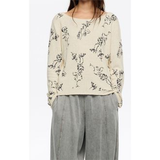 Bimba & Lola Notebook Sweater in Notebook Light Yellow at Nordstrom, Size Medium Eu