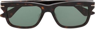 Montblanc tortoiseshell sunglasses - men - Acetate - 54 - Brown