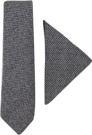 TruClothing Tweed Tie Hankie Vintage Wool Herringbone