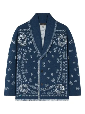 Alanui Vest met paisley jacquard - Blauw