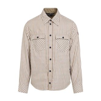 Moncler Overhemden, Heren, Bruin, M, Katoen, Grenoble Shirt