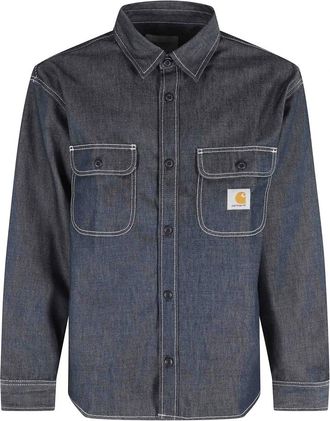 Carhartt Work in Progress Tigan Shirt Jacket - Heren - Spijkeroverhemden - Blauw - XS - Katoen - Overhemden