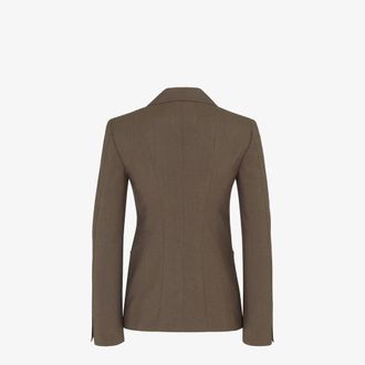 Fendi Single-Breasted Blazer - Taupe