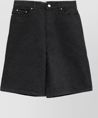 Casablanca floral-print denim tailored shorts