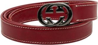 Gucci Pre-owned Belts, female, Red, Size: ONE SIZE Pre-owned Vintage Leather Belt