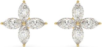 Tilla 14kt geelgouden oorbellen met marquise