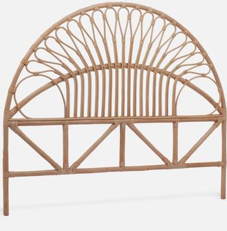 Sweeek Sweeek - Cabecero De Rat&aacute;n Natural, Malaca, 140x3x115 Cm