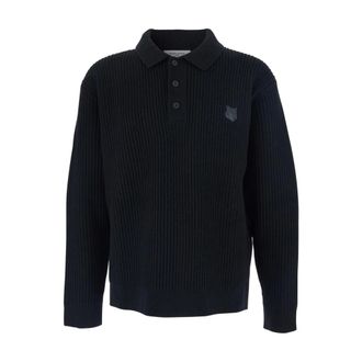 Maison Kitsun&eacute; Heren, Truien, Zwart, Maat: XL Wol