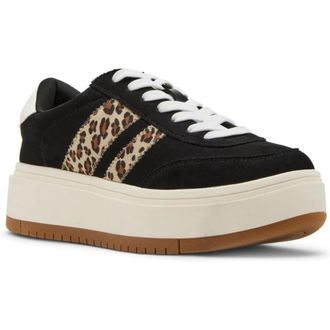 Madden Girl Navida NAVI01J1 Sneakers Womens Black Leopard Shoes ZOGG2898