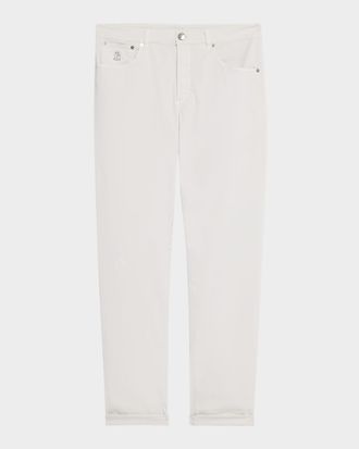 Brunello Cucinelli Men & apos;s Italian-Fit Denim Five-Pocket Pants
