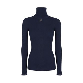 Elisabetta Franchi Dames, Truien, Blauw, Maat: XS Viscose