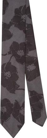 Robert Talbott Duvall Large Floral Jacquard Unlined Necktie in Gray at Nordstrom