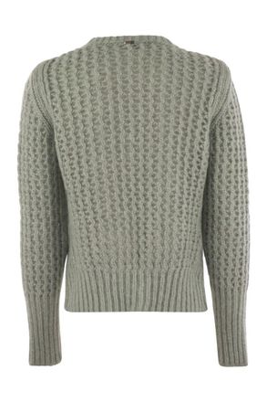 Herno Womens Knitwear In Alpaca And Wool Yarn - Sage Green - Size EU 38 (Womens)