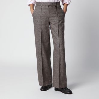 Burberry Pantaloni in misto lana Principe di Galles