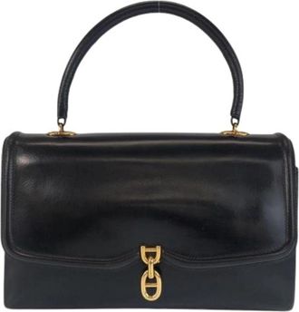 Herm&egrave;s Pre-owned Vintage Chaine dAncre Handtas - Dames - Vintage Handtas - Zwart - ONE Size - Leer - Vintage
