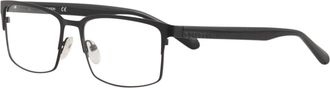 Dragon Mens Ben Rectangular Optical Frame In Satin Black