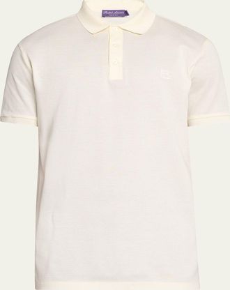 Ralph Lauren Purple Label Mens RL Pique Polo Shirt