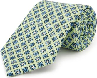 Oliver Brown Pure Silk Medallion Tie - Green