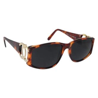 Chanel Pre-owned Accessories, female, Brown, Size: ONE SIZE Pre-owned Vintage Sunglasses