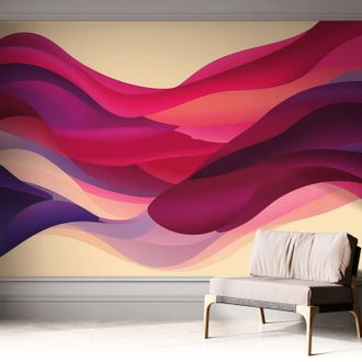 Tulup Carta Da Parati Autoadesiva - Fotomurale - Decorazione Parete - Stile Elegante - Decorazione Casa - Onde Fluide 312x219 Cm