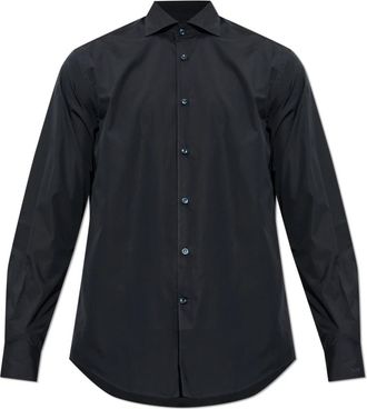 Paul & Shark Overhemd met lange mouwen - Heren - Zakelijke Overhemden - Blauw - 3XL - Katoen - Overhemden