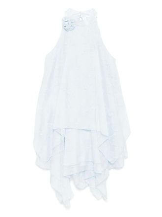 B+ab Butterfly Embroidered Handkerchief dress - Blue