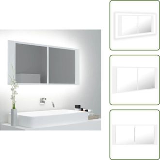 vidaXL Furniture Limited - Specchio da Bagno con led Bianco 100x12x45 cm