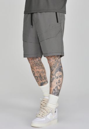Siksilk Mens Grey Cargo Shorts XL