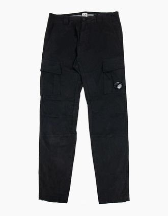 C.P. Company Mens Cp Company Stretch Satin Cargo Pants Black 999 - Size: 37/36/32