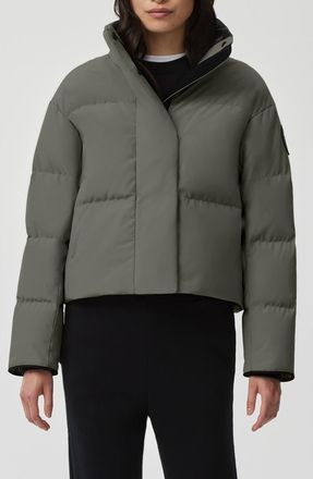 Canada Goose Grandview Black Label Crop 625 Fill Power Down Puffer Jacket in Sagebrush at Nordstrom, Size Medium