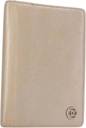 Chanel Pre-owned Vintage Lederen Accessoire - Dames - Vintage Accessoires - Beige - ONE Size - Leer - Vintage