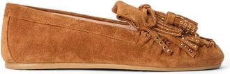 Stuart Weitzman Barry Moccasin - Dames - Loafers - Bruin - 38 1/2 EU - Leer - Schoenen