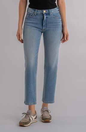 Kut from the Kloth Blair Fab Ab High Waist Ankle Straight Jeans in Certify at Nordstrom, Size 00