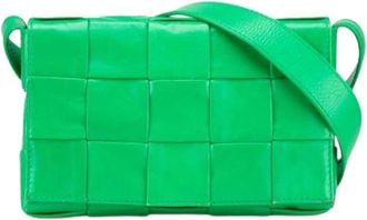 Bottega Veneta Pre-owned Cross Body Bags, female, Green, Size: ONE SIZE Pre-owned Leather Cross Body Bag