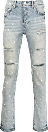 Purple Slim-fit Jeans - Heren - Slim Fit Jeans - Blauw - W32 - Katoen - Jeans