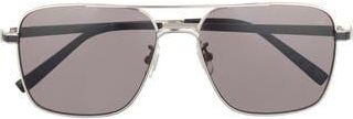 Dunhill 58mm Aviator Sunglasses in Silver Silver Grey at Nordstrom Rack