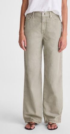 Madewell The Perfect Vintage Wide Leg Jeans in Airy Denim in Chateau Olive at Nordstrom, Size 28