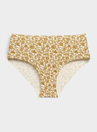 Miiyu Womens Neutral laser-cut Hipster Panties Recycled nylon