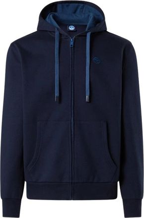 North Sails Hoodies & sweatvesten, Heren, Blauw, 4Xl, Katoen, Full Zip Hoodie 691085
