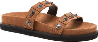 Free People Findings Slide Sandal in Driftwood Tan Suede at Nordstrom, Size 10