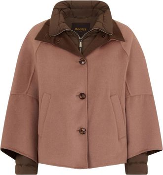 Moorer Lenie Donsjas - Dames - Winterjassen - Bruin - 2XL - Wol - Jassen